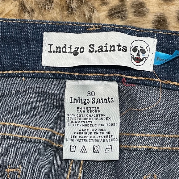 #1 I.ndigo S.aints  Jeans size 30 - Picture 8 of 14